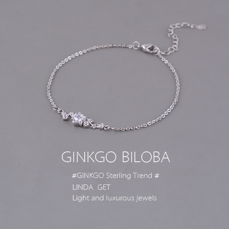 S925 Sterling Silver Wishing Star Bracelet for Women 2025 New Model Light Luxury Niche Design Exquisite High-End Bracelet with Engraving