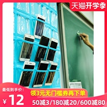 Mobile phone bag cloth bag hanging wall storage bag class classroom transparent hanging bag wall storage and finishing mobile phone bag School