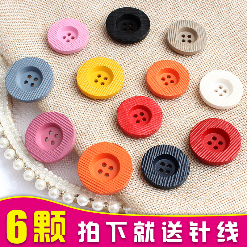 Big Coat Button HIGH GEAR HIGH GEAR COLOR FOUR-EYED RESIN CHILDREN'S BLOUSE FOR THE SOUTH KOREA VERSION 100 HITCH COAT BIG COAT DECORATION