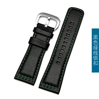 Серебряная пряжка с черной зеленой линией