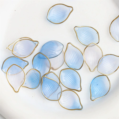 20 штук позолоченных лепестков лотоса из акриловой смолы 16*23 мм, окрашенных в золото, сделай сам, заколка для волос в старинном стиле, ступенчатый материал