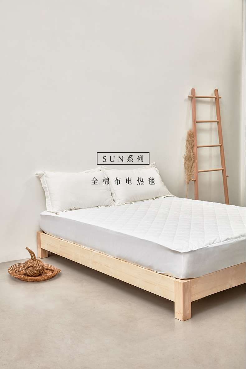美亚销量第一 绿萌 可水洗100%全棉双人双控电热毯 9档调温 图2