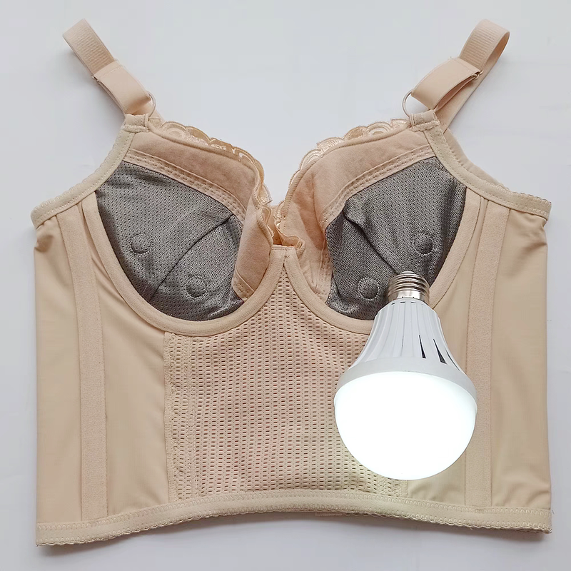 New Silver Fiber Long Bra Mold for Beauty Salons, Silver Ion Magnet with Caffeine, Push-Up and Shaping Underwear