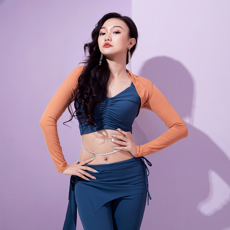 Gorgeous unique belly dance training clothes 2022 spring and summer new dance training clothes body training clothing women