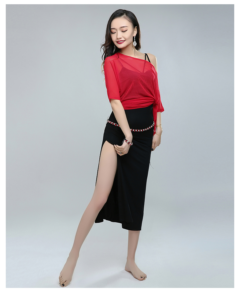 Tuyệt đẹp độc tấu múa bụng thực hành 2019 mùa xuân mới khiêu vũ váy biểu diễn quần áo múa dân gian trình diễn - Khiêu vũ / Thể dục nhịp điệu / Thể dục dụng cụ trang phục cổ động