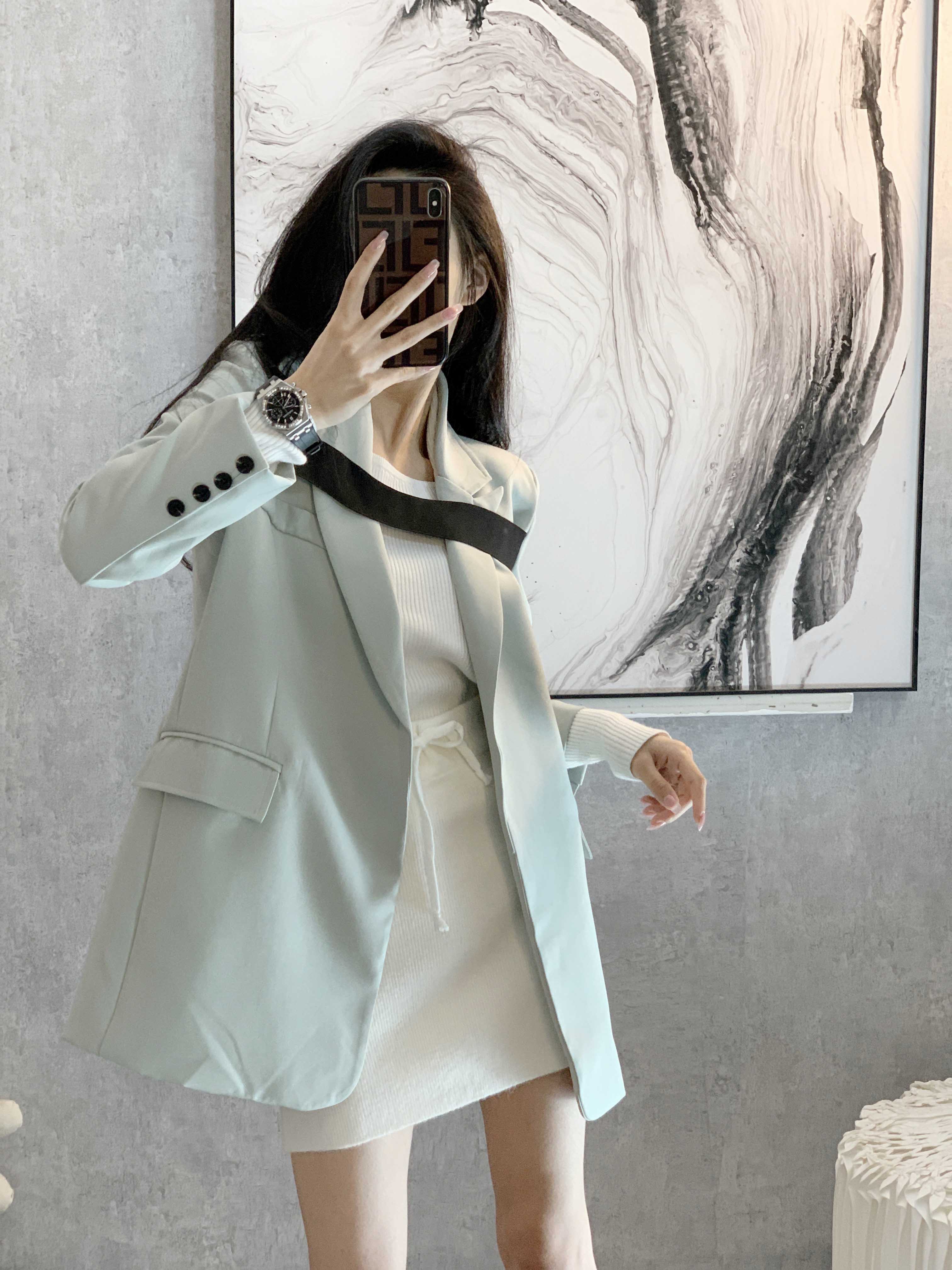 2021 autumn and winter new small suits fur coats women Inron wind polo looser 100 hitch a retro trendy fried street tide