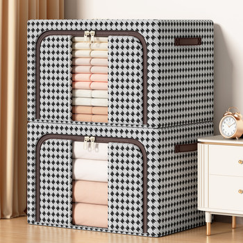 Clothing Storage Box for Home Use, Fabric Organizing Magic Tool, Wardrobe Clothing Storage Foldable Basket Bag Box, Oxford Cloth Storage Box