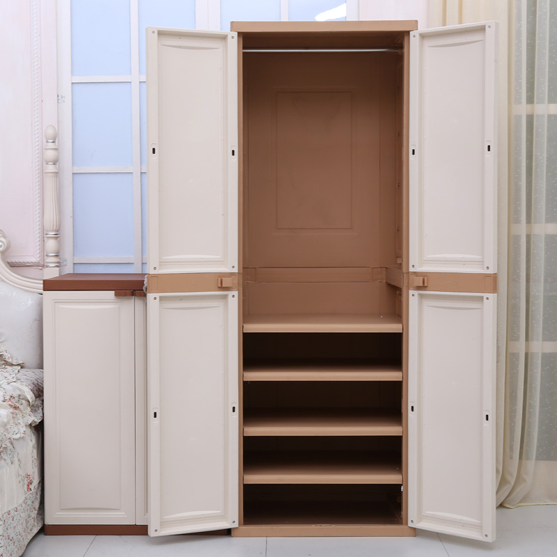 Large Number Thickened Eurostyle Double Door Style Containing Cabinet Plastic Drawer Containing Box Closet Baby Wardrobe 5 Closet Closet