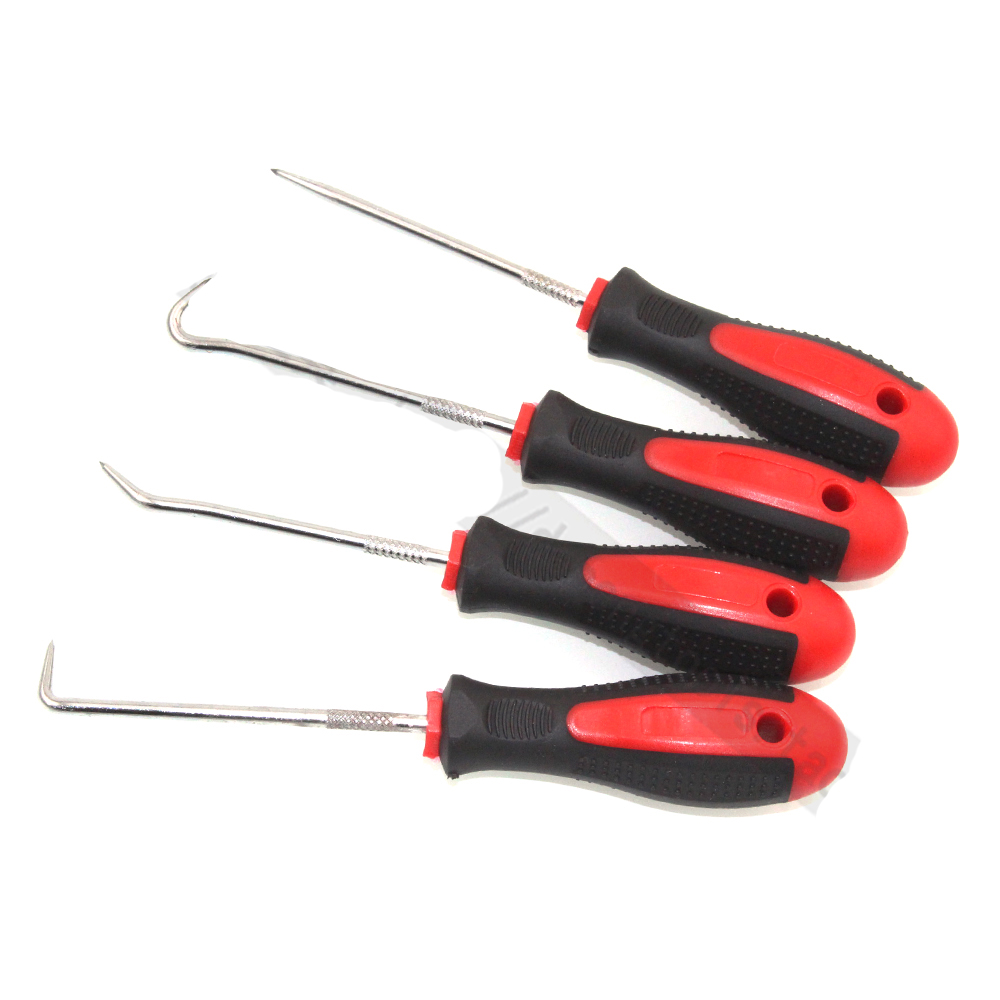 4 pieces mini hand hook drawing tool mini hook oil seal opener O-ring hook oil seal puller equipment assembly