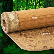 Summer new mirror mat water polished ultra-fine bamboo mat double-sided mat folding 1 5 1 8m double mat