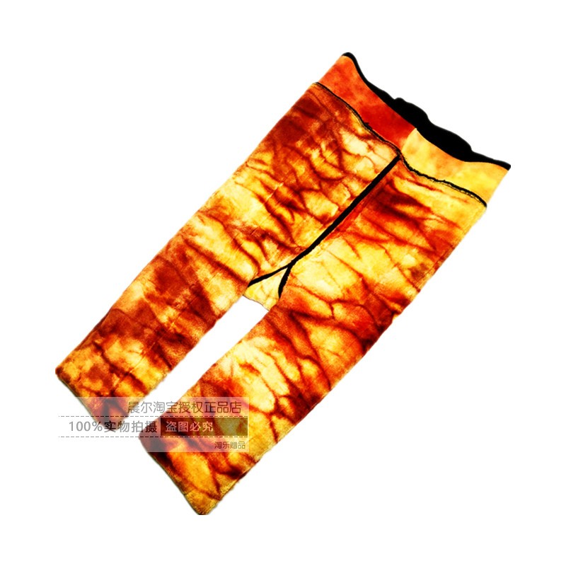 700 grams of gold - wool pants female winter plus black warm pants high waist thickening one - body cotton foot wear outside