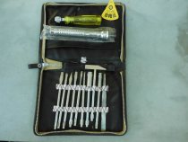 Collectibles in the 1980s combination tools 12-piece electric pen set screwdriver changing head screwdriver leather bag tool