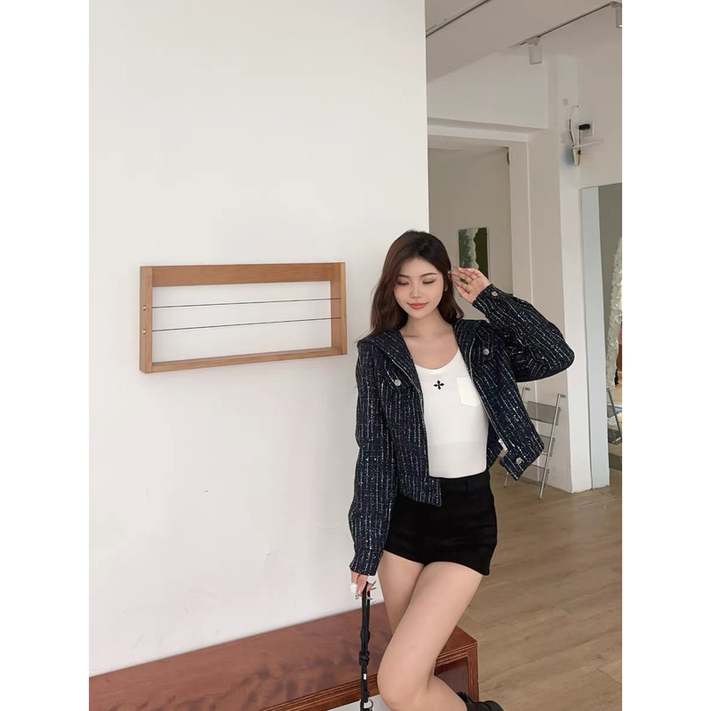 Annie Hall's Unique Light Blue Hooded Luxury Jacket for Women