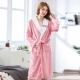 Mùa thu và mùa đông áo choàng dày flannel nam dài đôi áo ngủ nữ san hô nhung ấm áp áo tắm một mảnh đồ ngủ đồ ngủ pijama