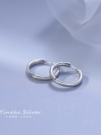 S925 silver earrings for women, light luxury temperament, plain earrings, 2025 new hot style earrings, earrings, high-end earrings