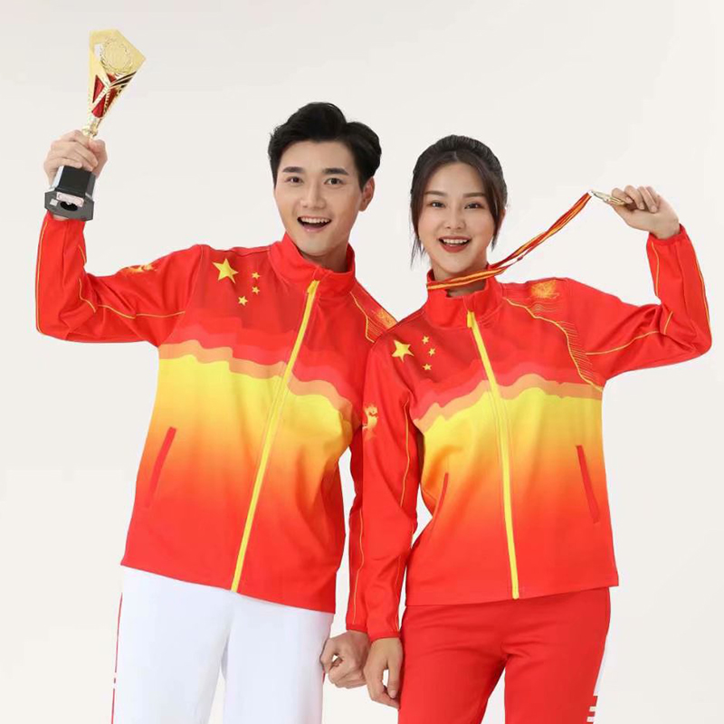 Autumn Winter Long Sleeve Badminton Wear Jacket Chinese Team to take the men's and women's Games Gymnastics Suits for Gymnastics Volleyball