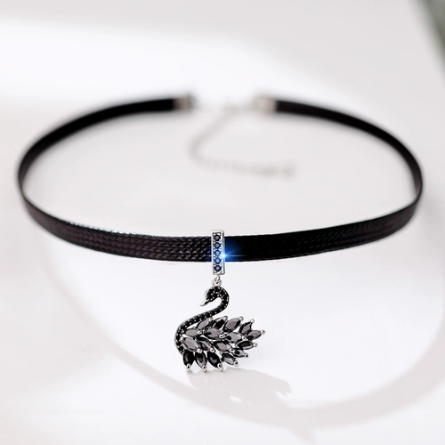 Лебедь, чокер, короткий аксессуар, в корейском стиле, популярно в интернете, простой и элегантный дизайн