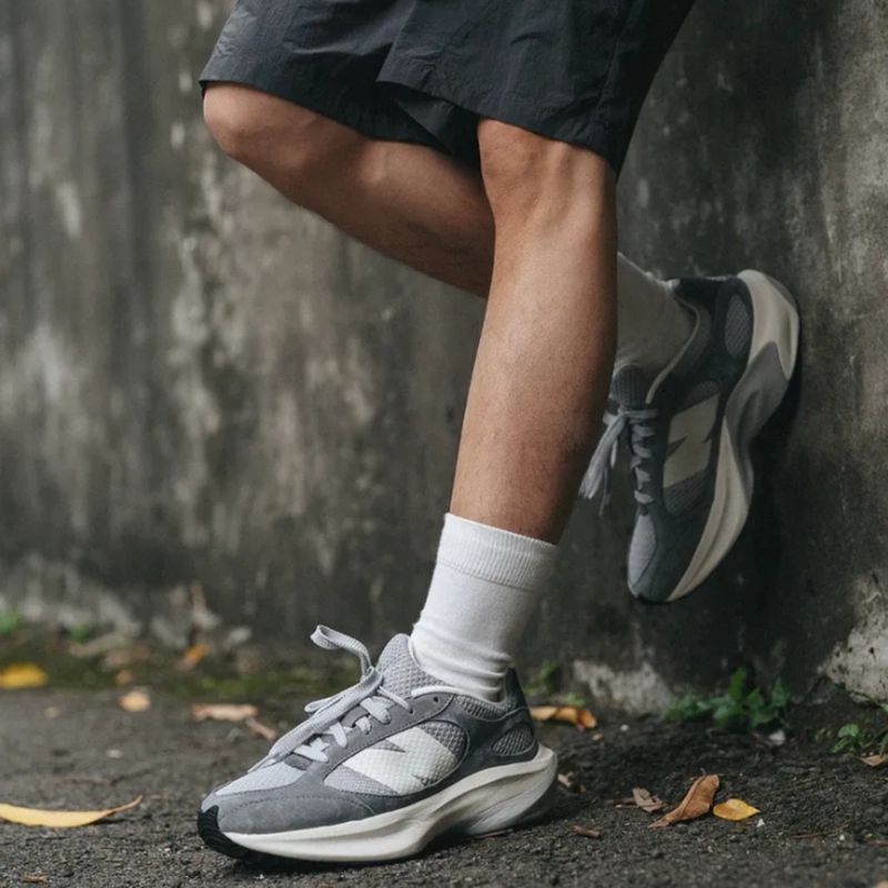 New Balance Warped Runner Dad Shoes with Height-Increasing Cushioning and a Runner's Aesthetic Round Toe