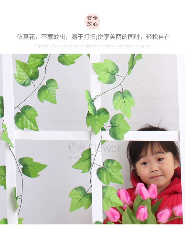 Mô phỏng cây nho lá xanh giả cây nho tắc lá trang trí nội thất nhựa cây nho lá xanh giả hoa trần - Hoa nhân tạo / Cây / Trái cây bình hoa giả để phòng khách