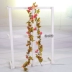 Mô phỏng Hoa hồng mây trang trí Vine Vine Trong nhà Đám cưới Teng Cây lá giả Hoa giả Hoa điều hòa không khí Chặn - Hoa nhân tạo / Cây / Trái cây Hoa nhân tạo / Cây / Trái cây