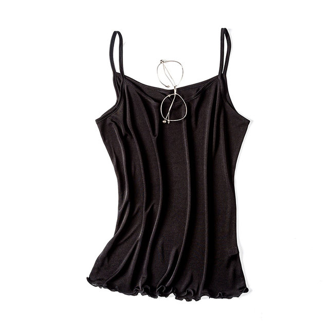 Silk suspender bottoming vest women's mulberry silk knitted thin section summer all-match girl's heart Japanese top