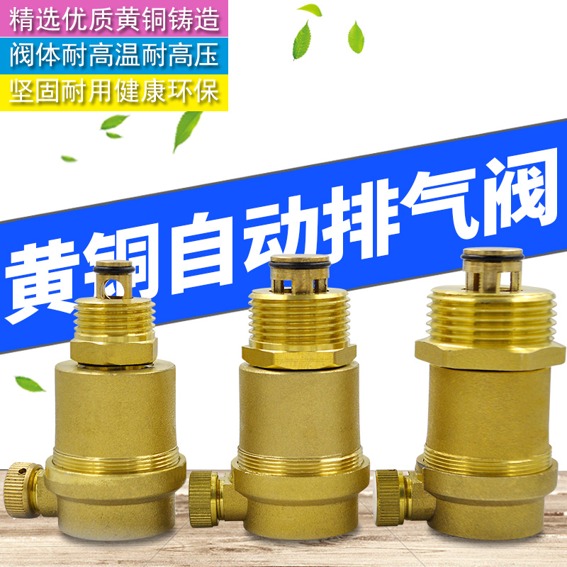 Brass Automatic Vent Valve Central Heating Vent Valve Piping Water bleed valve 4 points 6 points 1 inch DN15DN20DN25