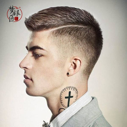 925纯银男士耳钉男潮气质韩国个性创意欧美男生韩版单只耳环黑色