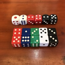 25MM large acrylic rounded big dice No 25 large size old man manual Mahjong dice color
