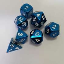 7-piece set D4-D20 dice Wandering earth with metal multi-sided dice Popular board game polyhedron TRPG chromaton