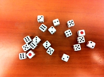 8#square corner dice special small color 8MM right angle automatic mahjong machine small throw sieve Guzi