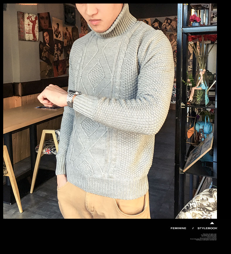Áo len nam mùa thu và mùa đông của nam giới cộng với áo len cổ tròn dày nhung shop thời trang nam