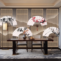 3D New Chinese imitation wood grain bamboo wood fiber integrated board TV background wall 8D living-room sofa fast-fit wall panel painting