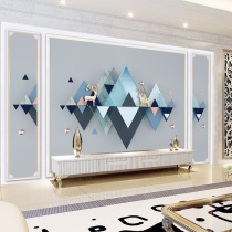 8D Nordic belt frame TV background bamboo wood fiber integrated wall panel minimalist light extravagant living-room sofa Quick-fit wall panel