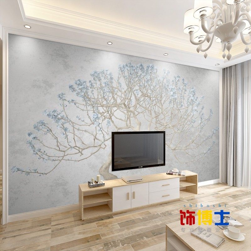 3D minimalist TV background wall panel eco-friendly bamboo and wood fiber integrated wall panel film and TV sofa quick fit buckle card protection wall panel