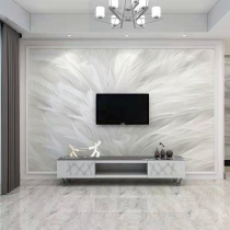 5D Nordic light and luxurious TV background bamboo wood fiber integrated wall panel 8D Living room sofa Film and TV wall Fast fitting wall panel