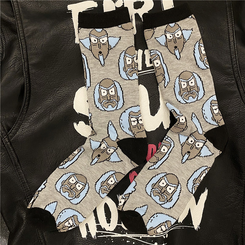 Rick and Morty Cartoon Mid-Calf Socks Rick and Morty Cartoon Mid-Calf Socks