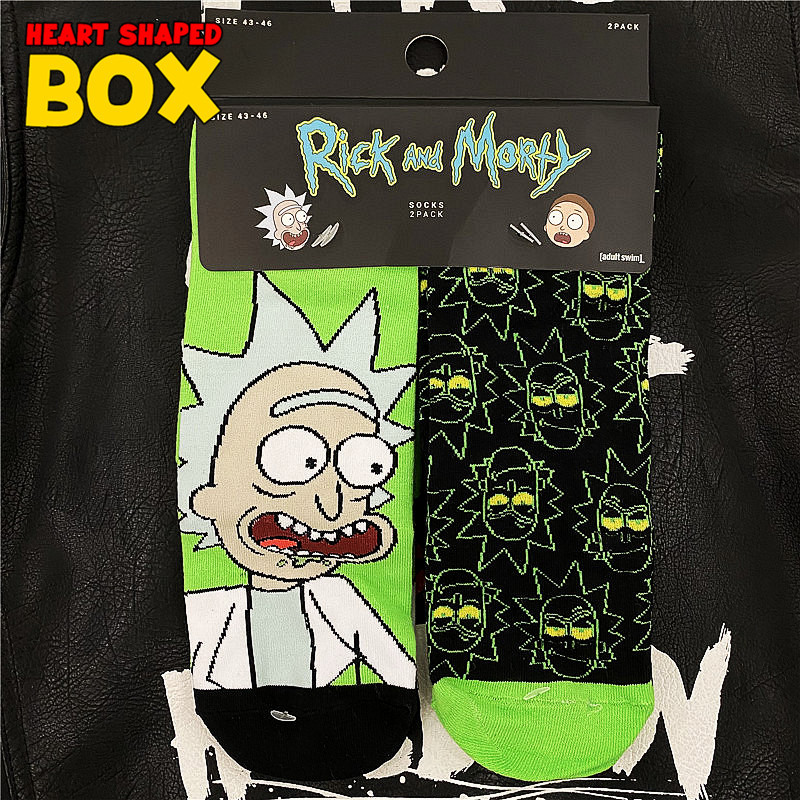 Rick and Morty Cartoon Mid-Calf Socks Rick and Morty Cartoon Mid-Calf Socks