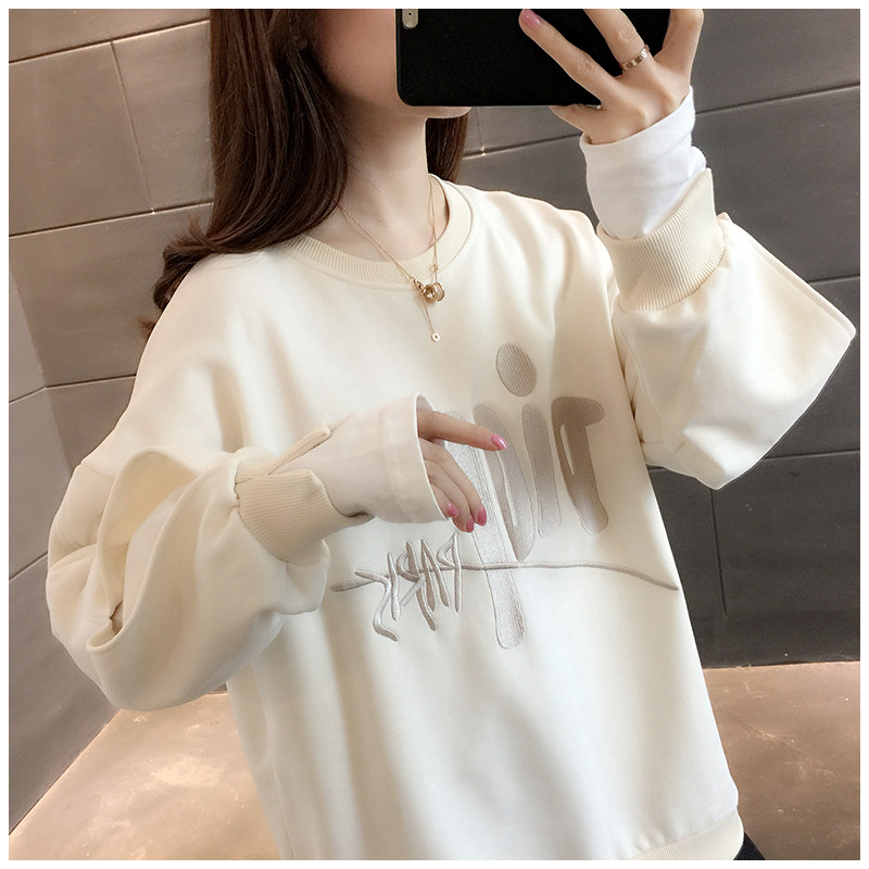 Lady Thick T-Shirt Spring Dress 2021 New Spring Style Women's Dress Korean Version Loose Spring Autumn Season Thin Jacket Women's Ins Chains
