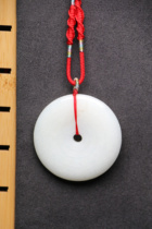 Fujin Jade Xinjiang Hotan Jade White Jade Peace Buckle Pendant Nostalgia Pendant