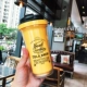 Hoa lê Hàn Quốc cốc nhựa hai lớp sáng tạo cá tính nữ sinh viên với tách trà lạnh tách cà phê bằng tay
