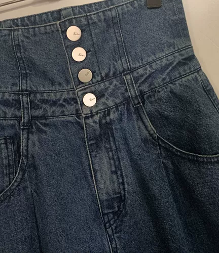 Женские синие штаны для отдыха, джинсы, высокая талия