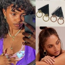 Spot US luv aj aj European and American hot girl brief circle exaggerated small circle earrings earrings