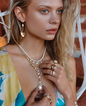 Part spot US vanessa mooney comeback light lavish sparkling necklace 100 Lapped Temperament Dinner