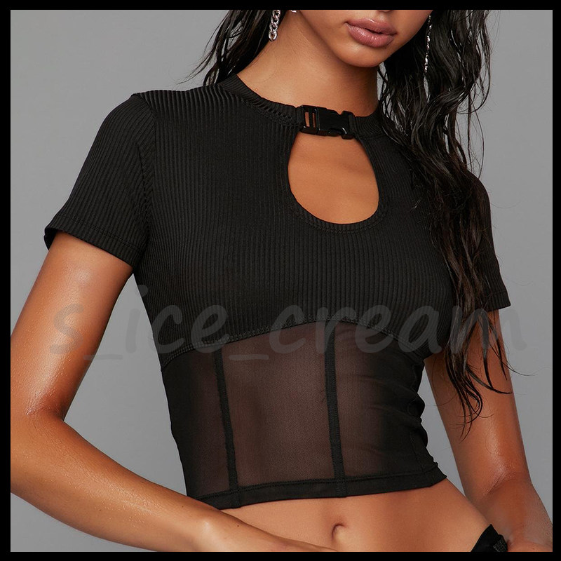 Spot lone dollskill hollowed-out small clairvoyt blouses to let you see the stewardess's Machia line ~