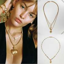 Part spot US vanessa mooney European and American simple multilayer heuristic retro necklace long chain