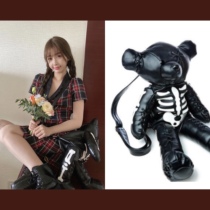 US Current dark girl teddy bear backpack dollskill Yu Shuxin