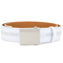 Spot really cant fake Alexander Wang rectangular silver buckle head belt