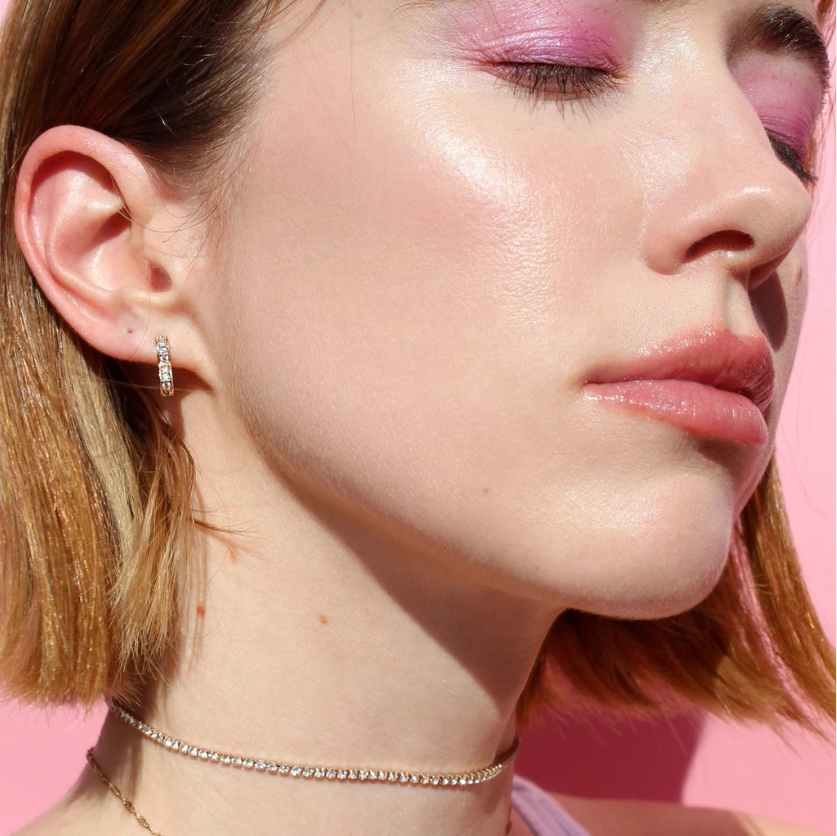 Spot Beauty Bella Love card minimalist water drill 100 lap choker neck necklace fracier sterling