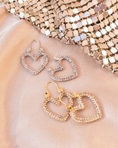 Spot US LUV AJ Brief About 100 hitch Heart-shaped Ear Nail Temperament Love Earrings