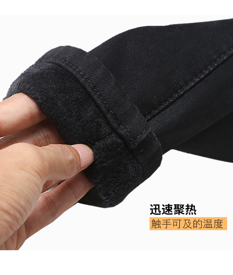Quần lưới màu đỏ cộng với nhung dày của phụ nữ mùa thu đông mới eo cao màu xám khói quần chín màu xám Hàn Quốc của quần bó sát thời trang nữ 2021